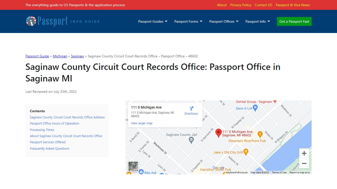 Saginaw County Circuit Court Records Office, a passport ...